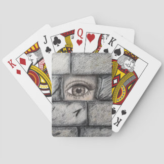 "Eye Behind Wall" Playing Cards