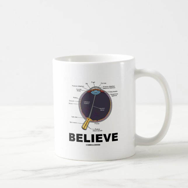 Eye Believe (Anatomical Humour) Coffee Mug (Right)