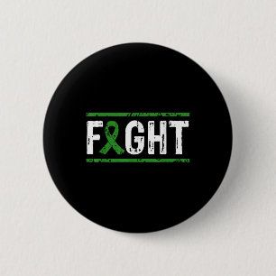 Eye Cancer Awareness Fight Cancer Green Ribbon 6 Cm Round Badge
