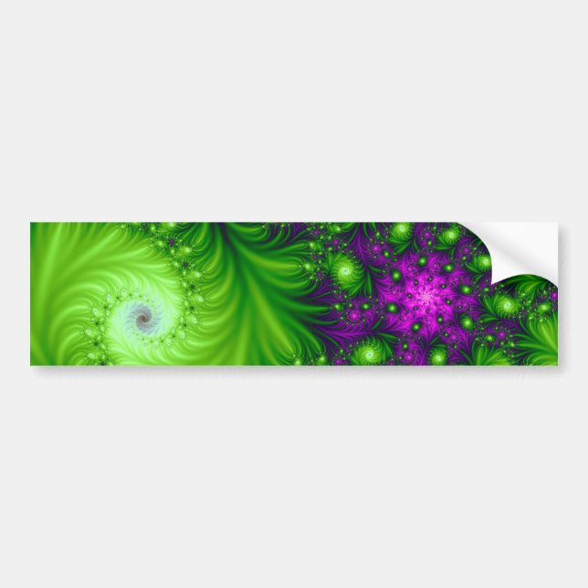 Eye Candy Cute Colourful Abstract Floral Art Bumper Sticker (Front)