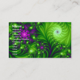 Eye Candy Cute Colourful Abstract Floral Art Business Card