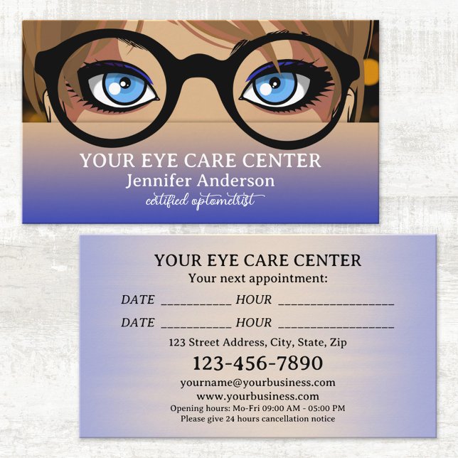 Eye Care Appointment Business Card (Creator Uploaded)