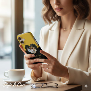 Eye-casing Heart Couple Gold and Black Tough