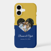 Eye-casing Heart Couple Gold and Navy