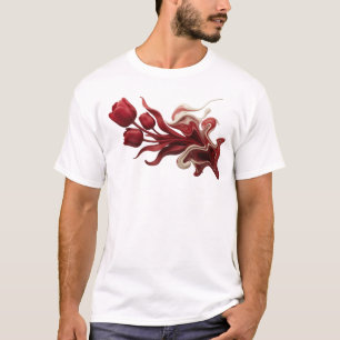 Eye-Catching ABSTRACT FLOWER Artwork Creation T-Shirt