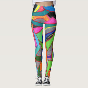 Eye catching & attention grabbing abstract leggings