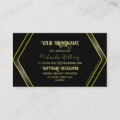 Eye Catching Black and Yellow Flashy with Logo Business Card | Zazzle
