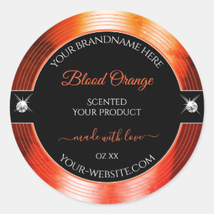 Eye Catching Black Orange Brilliants Product Label