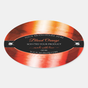 Eye Catching Black Orange Brilliants Product Label