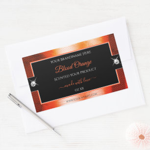 Eye Catching Black Orange Brilliants Product Label