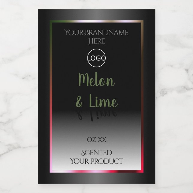 Eye Catching Black White Product Labels Add Logo (Single Label)