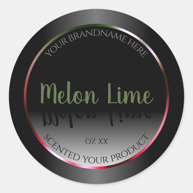 Eye Catching Black White Product Packaging Labels (Front)
