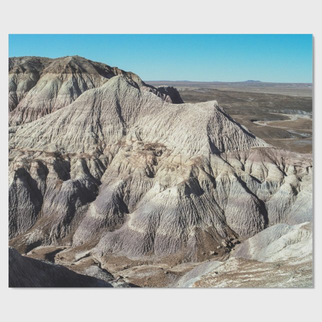 Eye-catching Blue Mesa Badlands Mountains Photo Wrapping Paper (Flat)