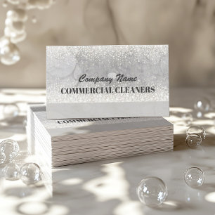 Eye-Catching Business Cards for Commercial Cleaner