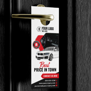 Eye-Catching Car Dealership Car Rental Car Hire Door Hanger