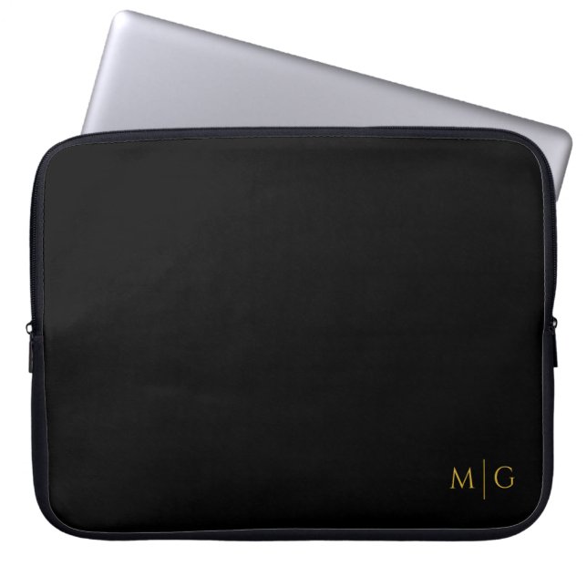 Eye-catching Custom Initials Modern Laptop Sleeve (Front)