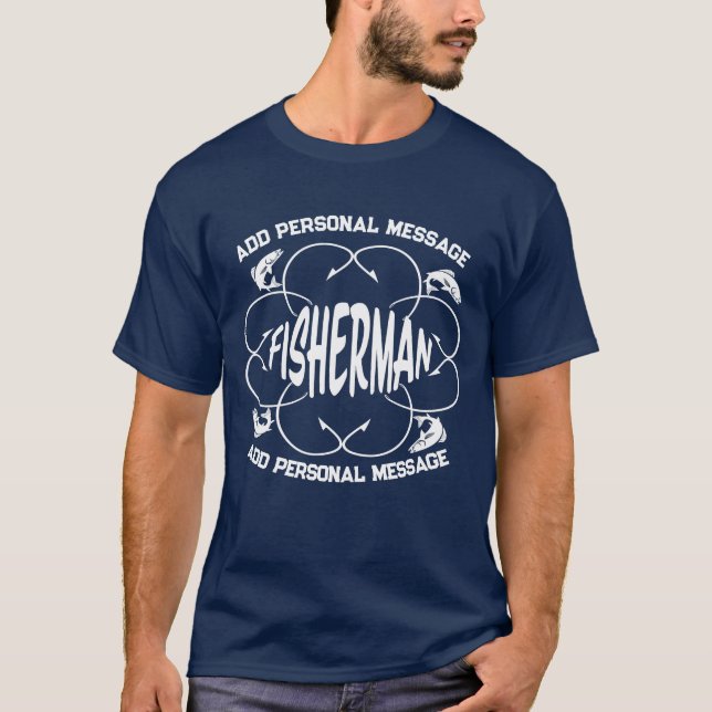 Eye catching customisable fishing logo T-Shirt (Front)