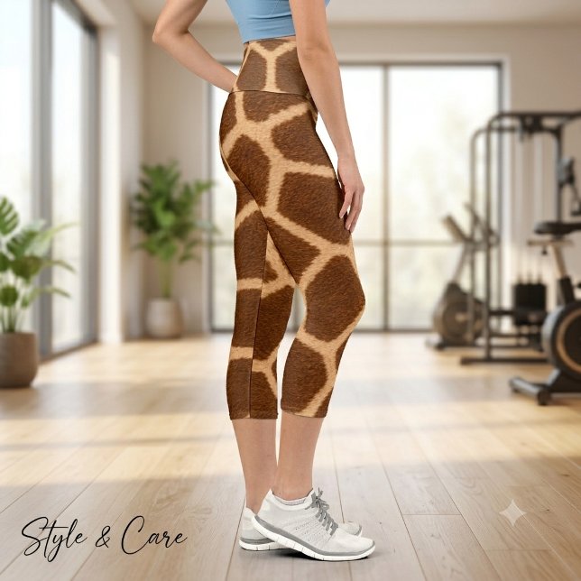 Eye Catching Giraffe Pattern Gentle Stylish Capri Leggings (Eye Catching Giraffe Pattern Gentle Stylish Capri Leggings)
