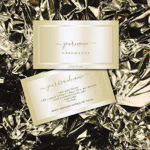 Eye Catching Gold Effect with Frame Professional Business Card