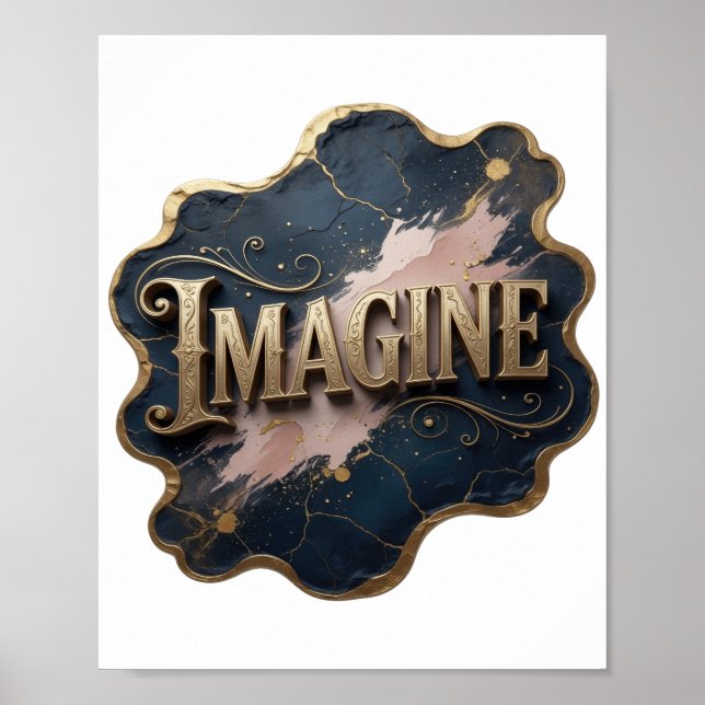 Eye-Catching Gold IMAGINE Poster (Front)