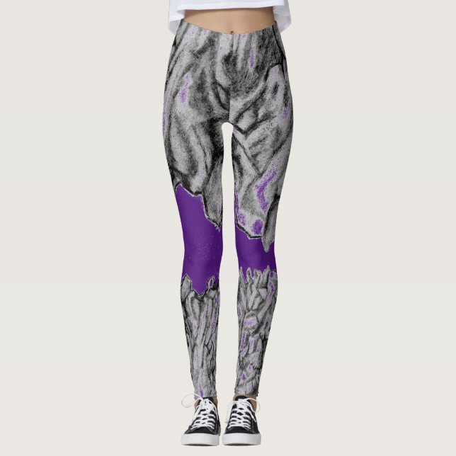 Eye catching leggings for exercise or casual wear. (Front)