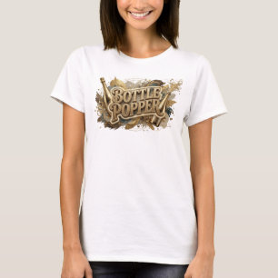 Eye-Catching Orange BOTTLE POPPER Wearable Art T-Shirt