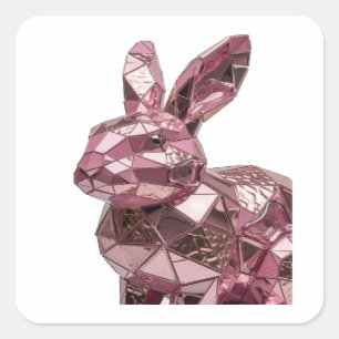 Eye-Catching Pink Abstract Craft Sticker