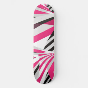 Eye-catching Pink and White Skateboard for Girls