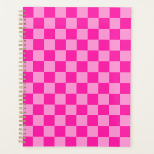 Eye-Catching Pink Chequerboard Planner