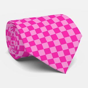 Eye-Catching Pink Chequerboard Tie