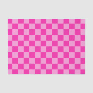 Eye-Catching Pink Chequerboard Tissue Paper