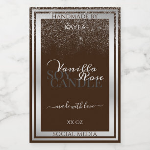 Eye Catching Product Labels Dark Brown and Silver