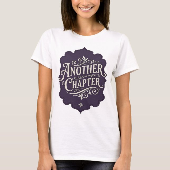 Eye-Catching Purple ANOTHER CHAPTER Print T-Shirt (Front)