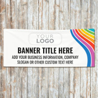 Eye-catching Rainbow Wave Custom Business Logo