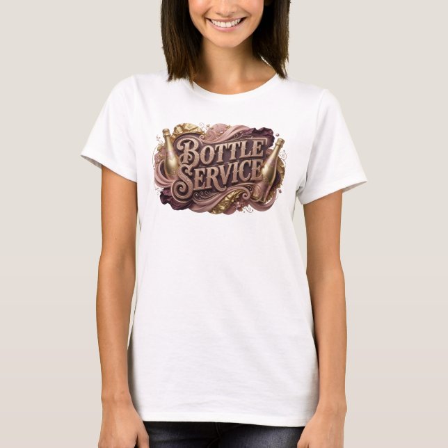 Eye-Catching Red BOTTLE SERVICE Shirt Design (Front)