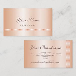 Eye Catching Rose Gold Effect Professional Stylish Business Card