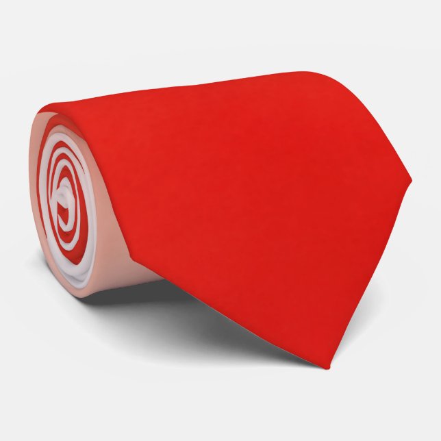 Eye-catching Scarlet Red Watercolor Splash  Tie (Rolled)