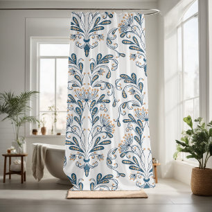 Eye-catching seamless decorative pattern shower curtain