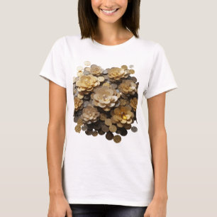 Eye-Catching Silver ABSTRACT ART Abstract Design T-Shirt