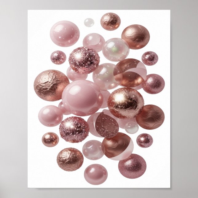Eye-Catching Silver ABSTRACT ART Art Print (Front)