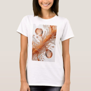 Eye-Catching Silver ABSTRACT ART Graphic Tee