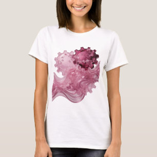Eye-Catching Silver ABSTRACT ART Statement Design T-Shirt