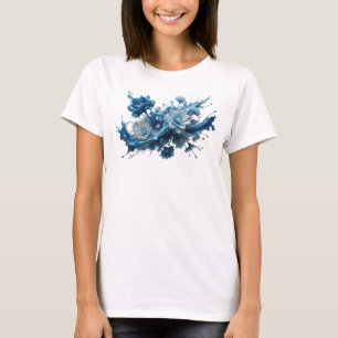 Eye-Catching Silver ABSTRACT ART Wearable Art T-Shirt