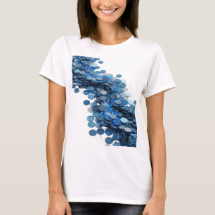 Eye-Catching Silver BLUE COINS OF INFINITY T-Shirt