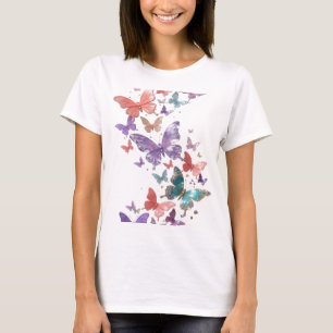 Eye-Catching Silver BUTTERFLIES Shirt Design v2