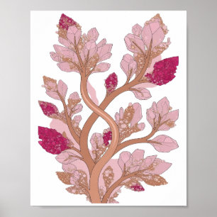 Eye-Catching Silver CRYSTAL TREE Statement Design Poster