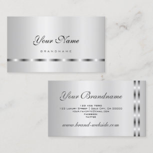 Eye Catching Silver Effect Professional and Modern Business Card