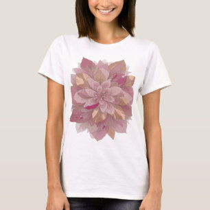 Eye-Catching Silver FLOWER POWER Quote Design T-Shirt