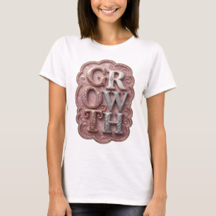 Eye-Catching Silver GROWTH Custom Design T-Shirt