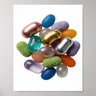 Eye-Catching Silver GUMMY BEARS Text Design Poster